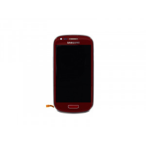 LCD display + Dotyk + predný kryt Samsung i8190 Galaxy S3 mini Red