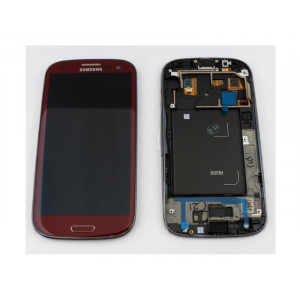 LCD display + Dotyk + predný kryt Samsung i9300 Galaxy S3 Red