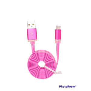 LED kábel MicroUSB pink