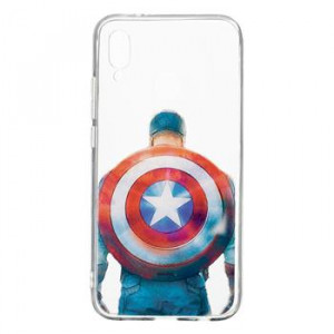 MARVEL Captain America 002 Zadní Kryt Transparent pro Huawei P20 Lite
