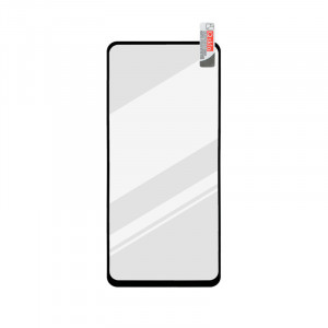 Xiaomi Mi 10T Pro čierna sklenená fólia Full Glue, Q Sklo
