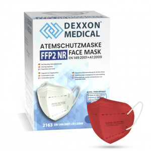 DEXXON MEDICAL Respirátor FFP2 NR červený 1ks/bal